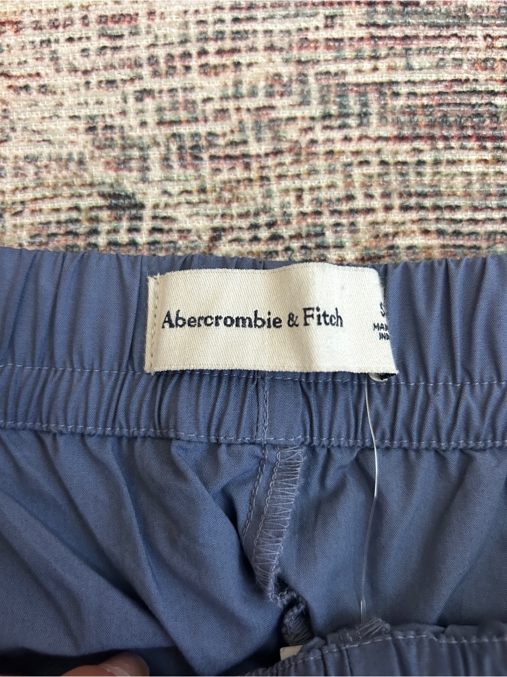 Abercrombie & Fitch Women's Navy Blue Barrel Track Joggers - Picture 3 of 4